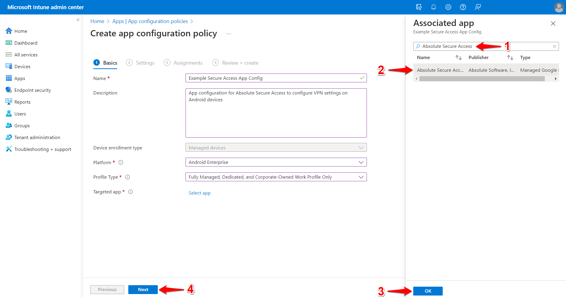 Android: Intune - Creating a Per-App VPN Profile with Certificate ...