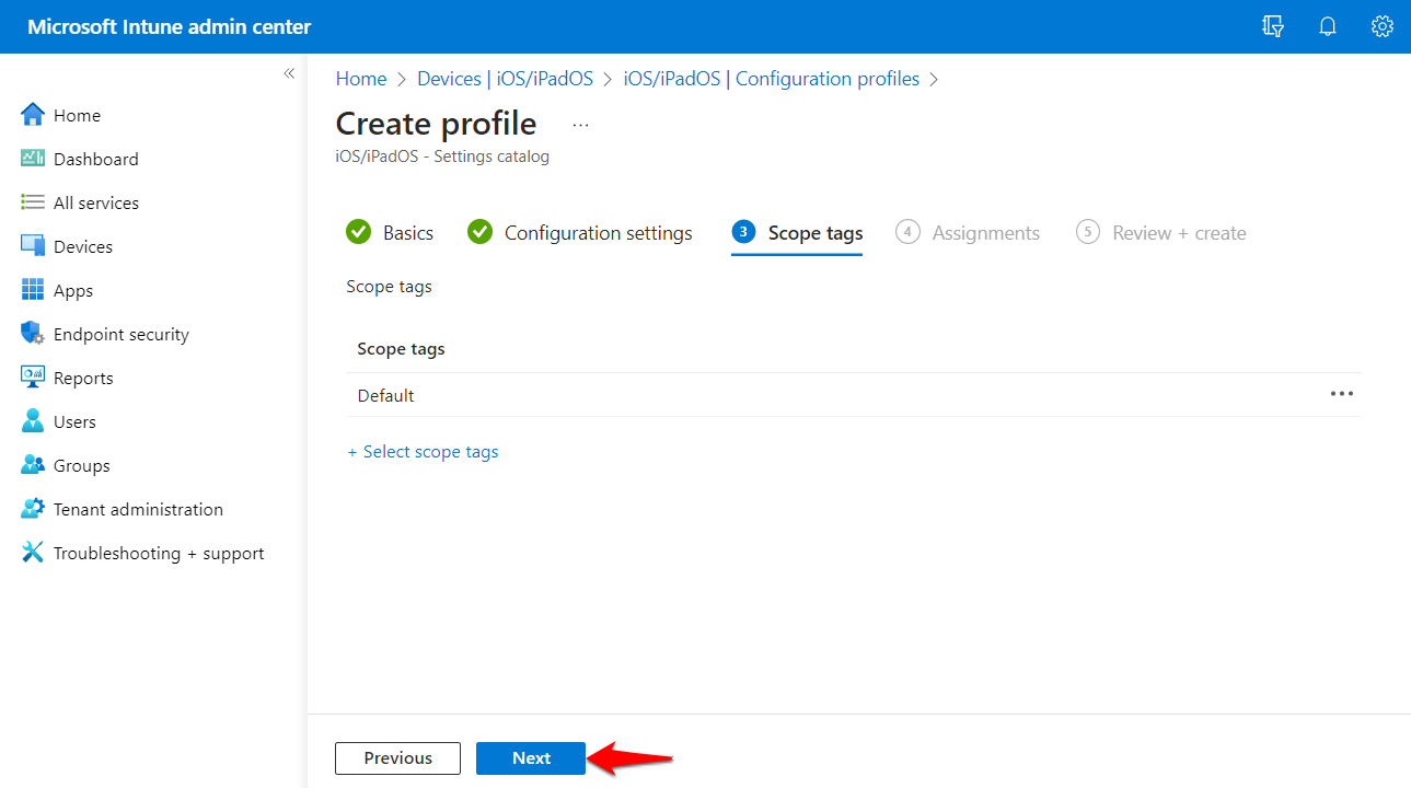 iOS/iPadOS: Intune - Creating a Content Filter Profile for Absolute ...