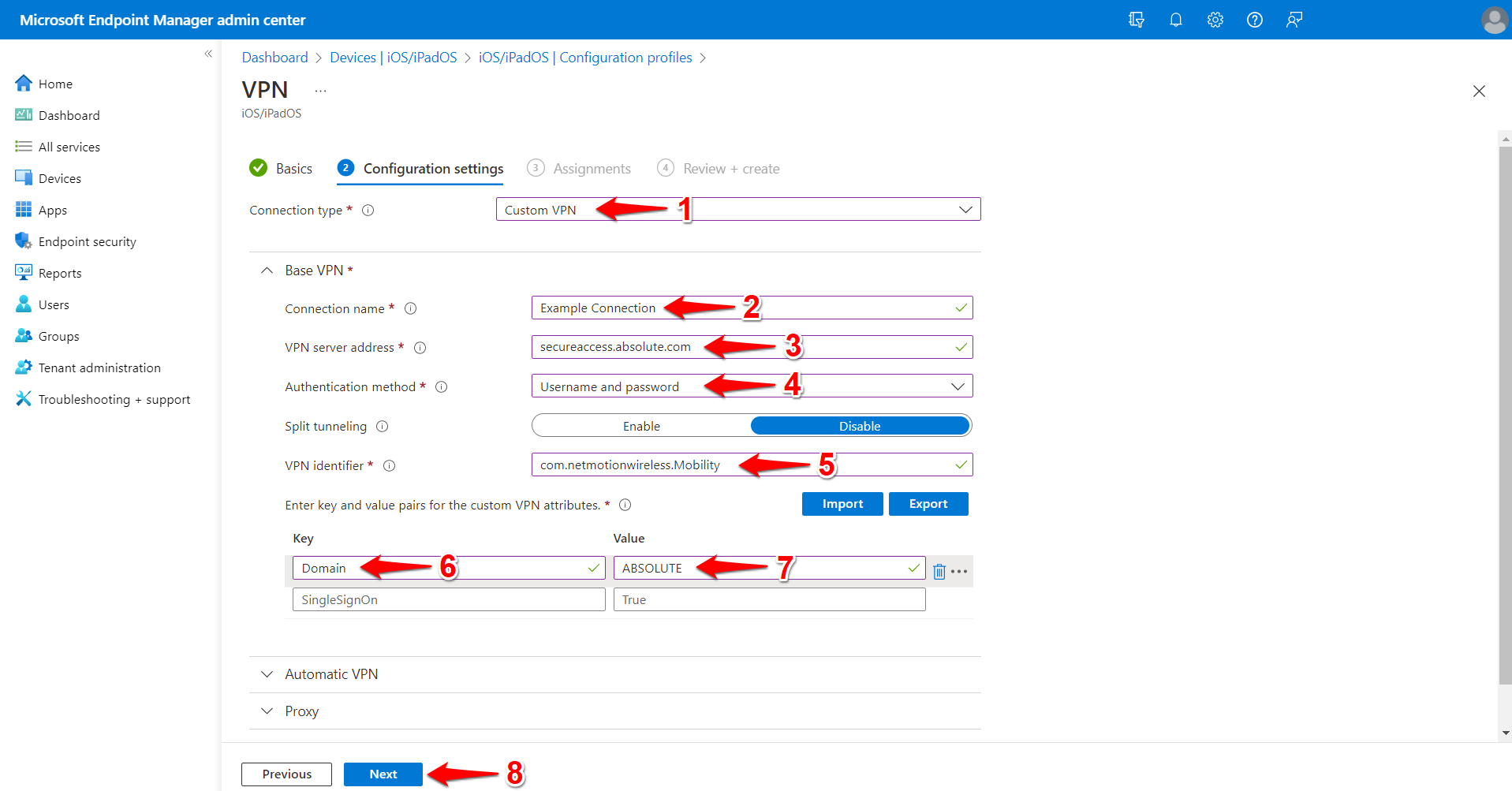 iOS/iPadOS: Intune - Creating a User Initiated VPN Profile with ...