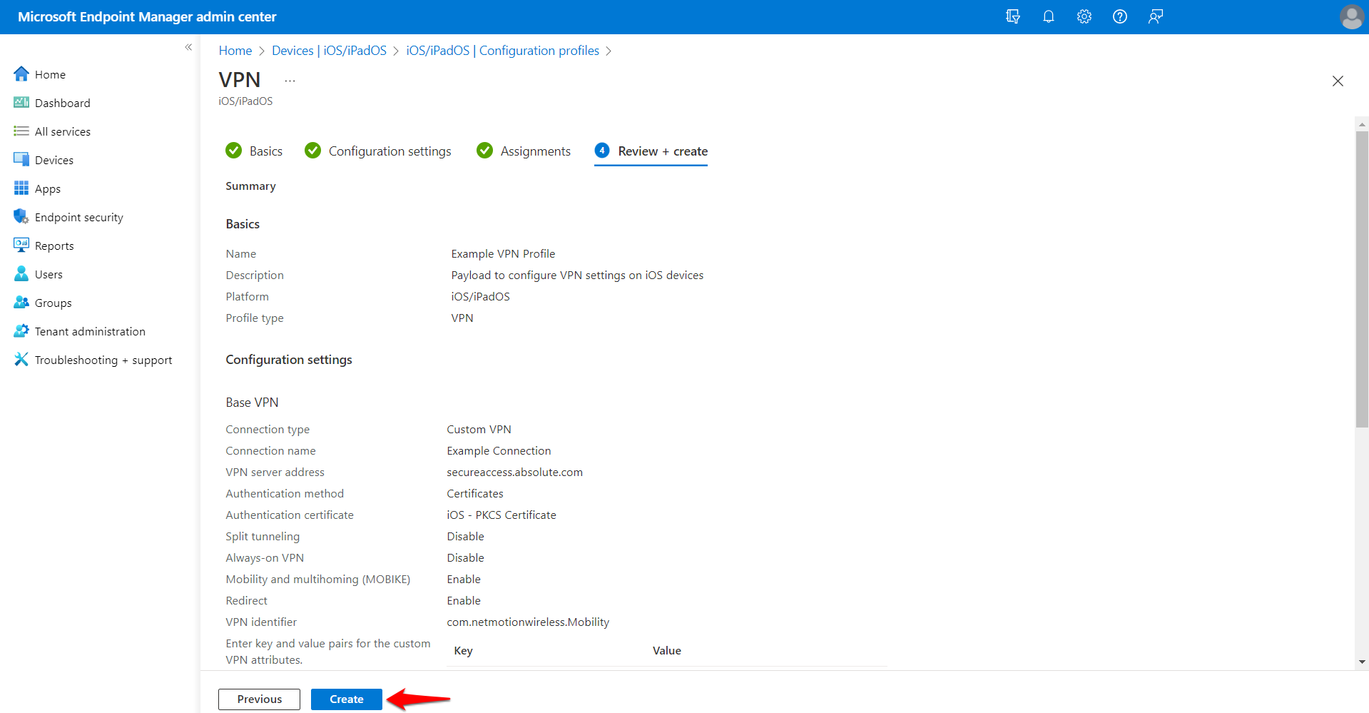 iOS/iPadOS: Intune - Creating a User Initiated VPN Profile with ...