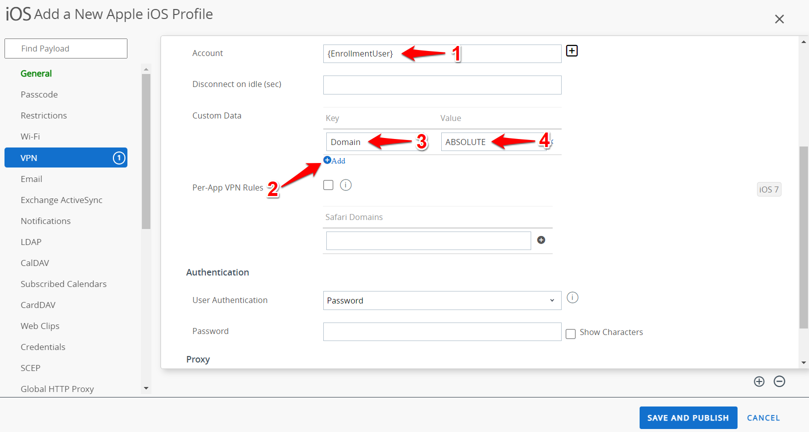 iOS/iPadOS: Workspace ONE - Creating a User Initiated VPN Profile with ...