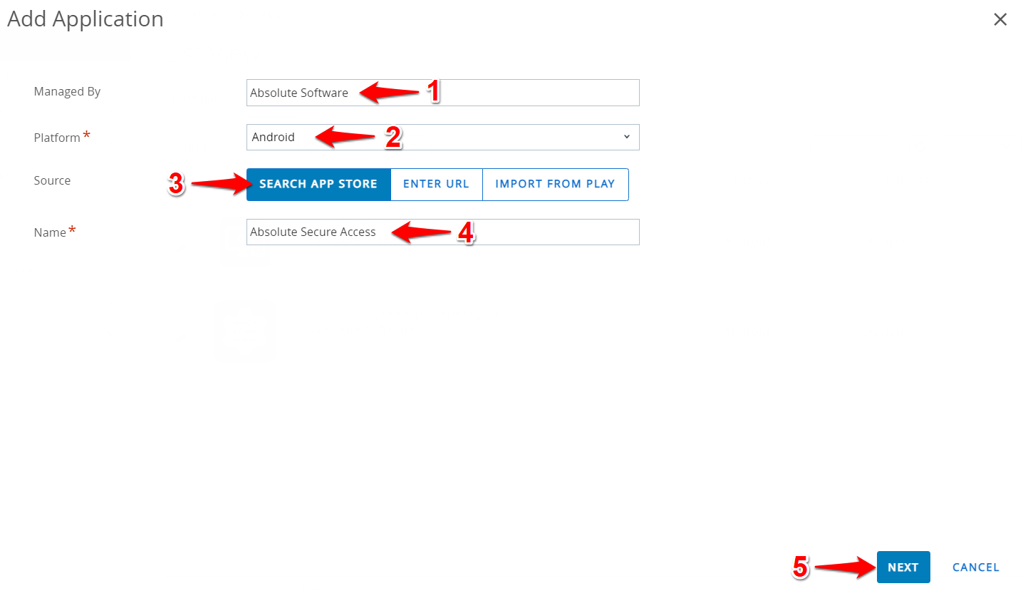 Android: Workspace ONE - Deploying Absolute Secure Access