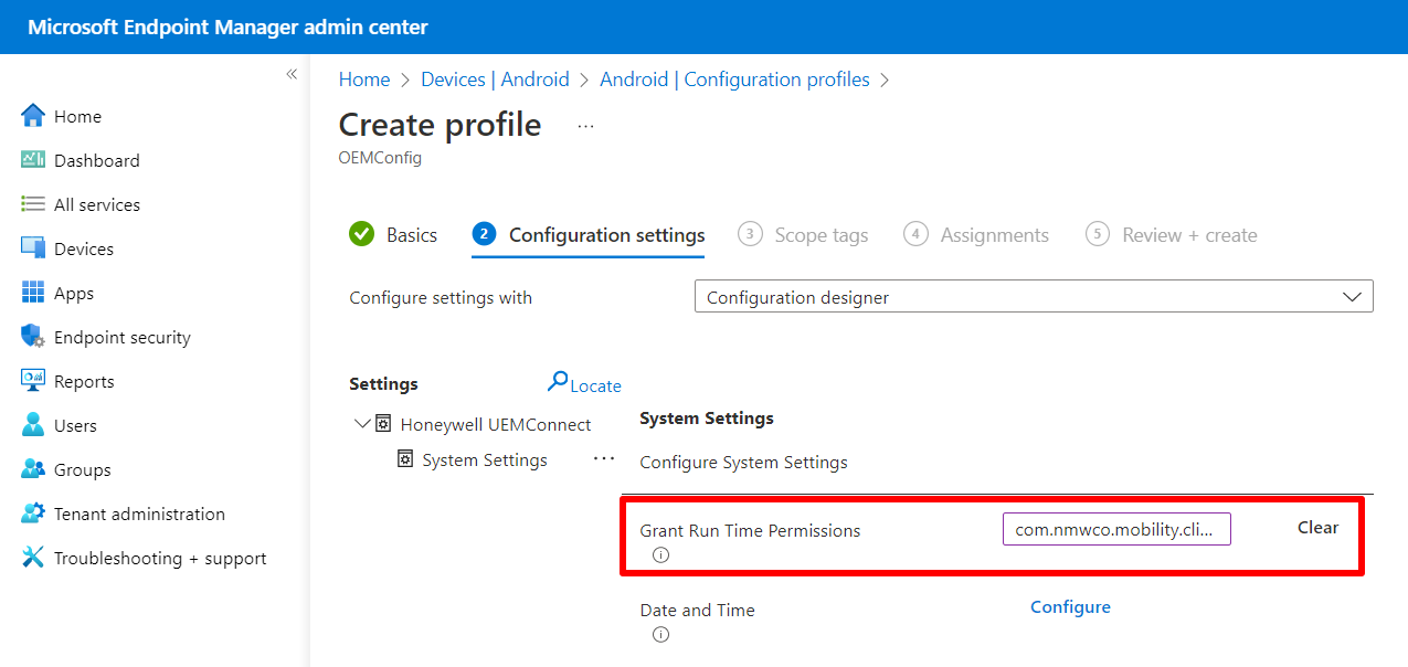 Intune: Android - Using Honeywell UEMConnect to Set Draw Over Other ...
