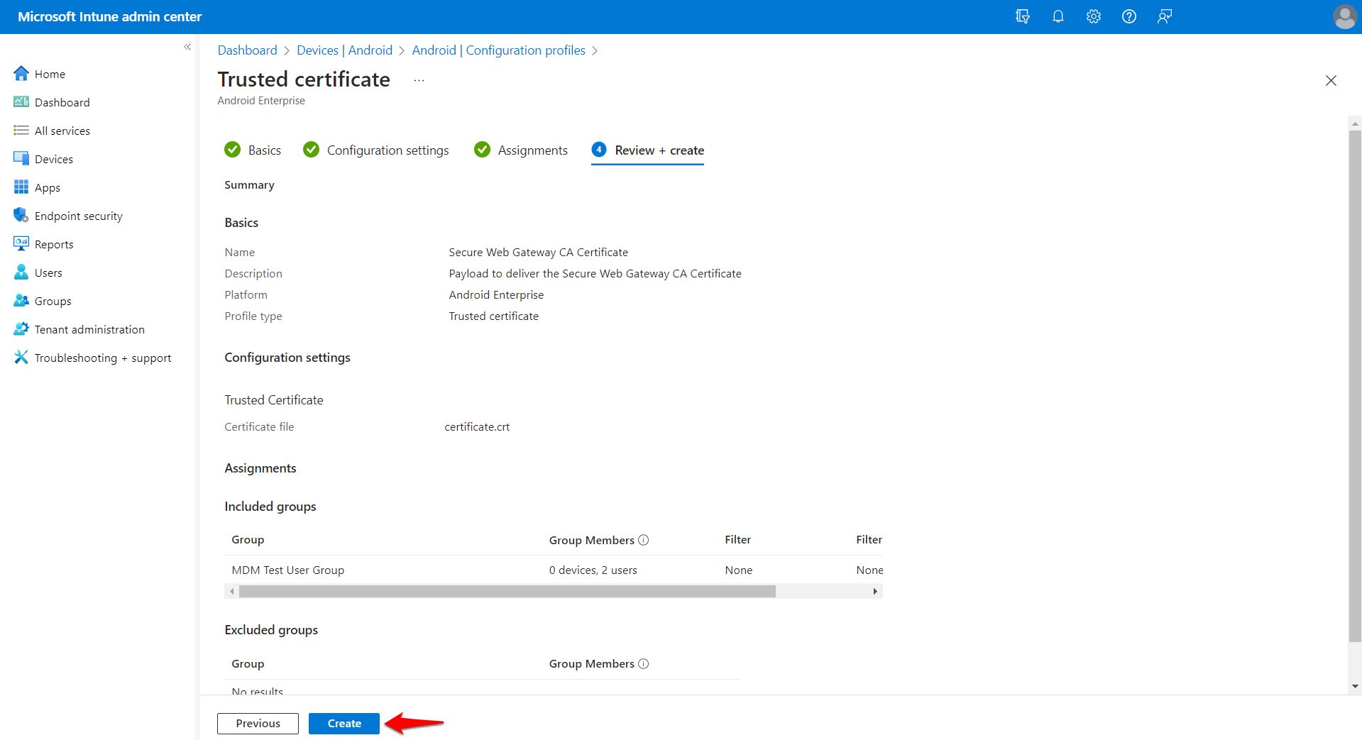 Android: Intune - Preparing an Android Device for Use with Secure Web ...