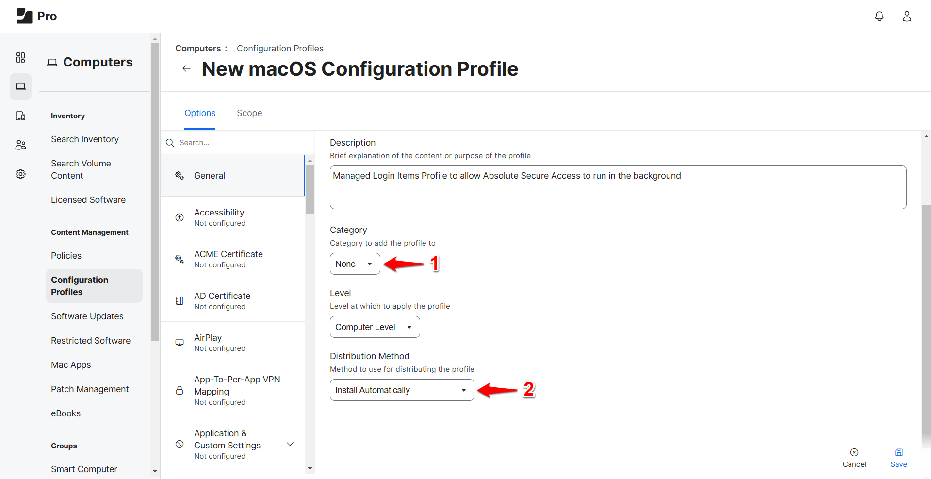 macOS: Jamf Pro - Configuring Supporting Profiles for the Secure Access ...