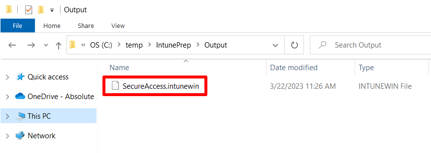 Windows: Intune - Deploying Absolute Secure Access