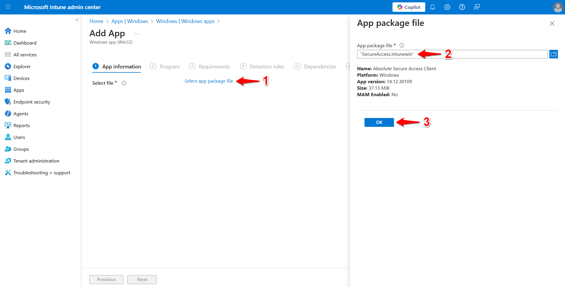 Windows: Intune - Configuring Absolute Secure Access for use with ...